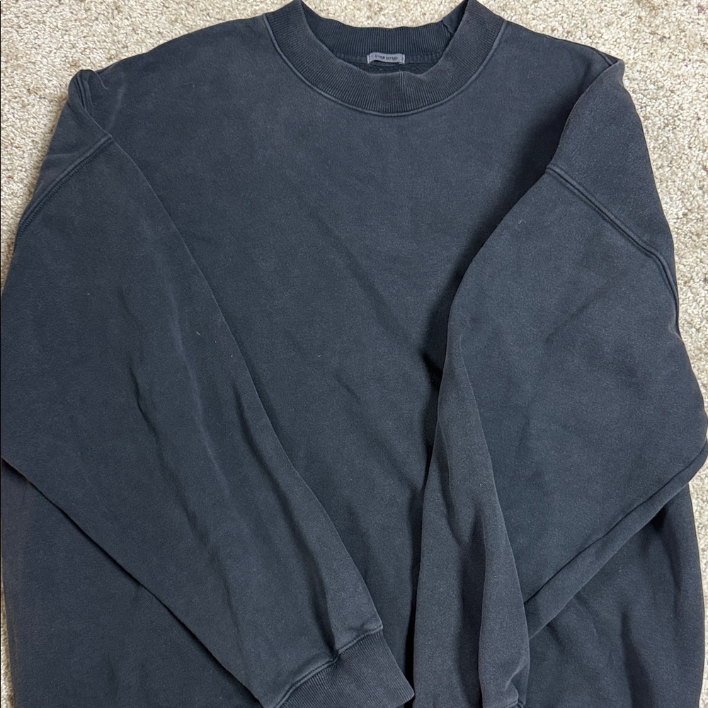 Abercrombie oversized Black Crewneck Sweatshirt